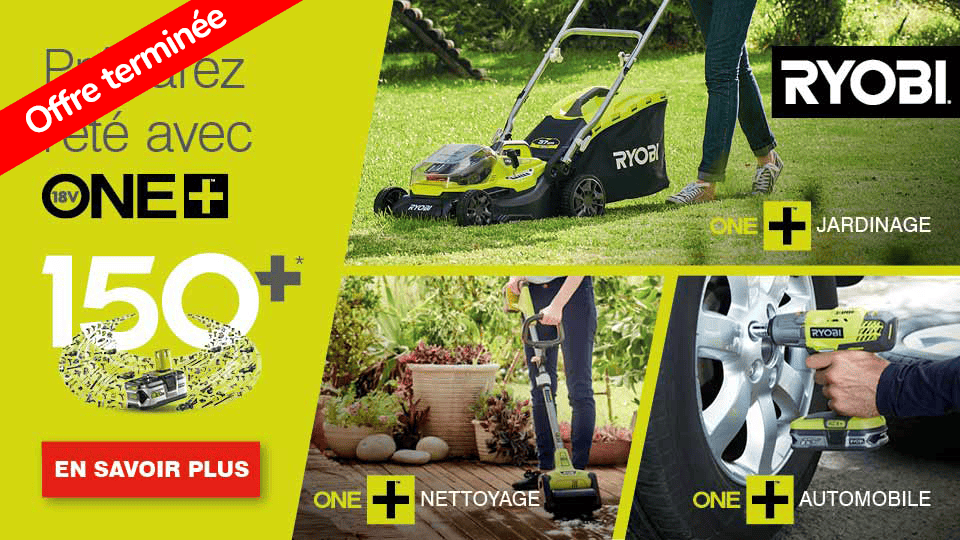 Offre Promo RYOBI ONE+ Bricolage Jardinage - App Fidme Catalogue promo