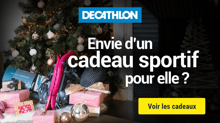 Catalogue Offres DECATHLON : Trouver les meilleures idées de cadeaux de Noël SPORT pour Elle - Prospectus promotionnel sur Fidme (application de Cartes fidélité et Promotions prospectus)
